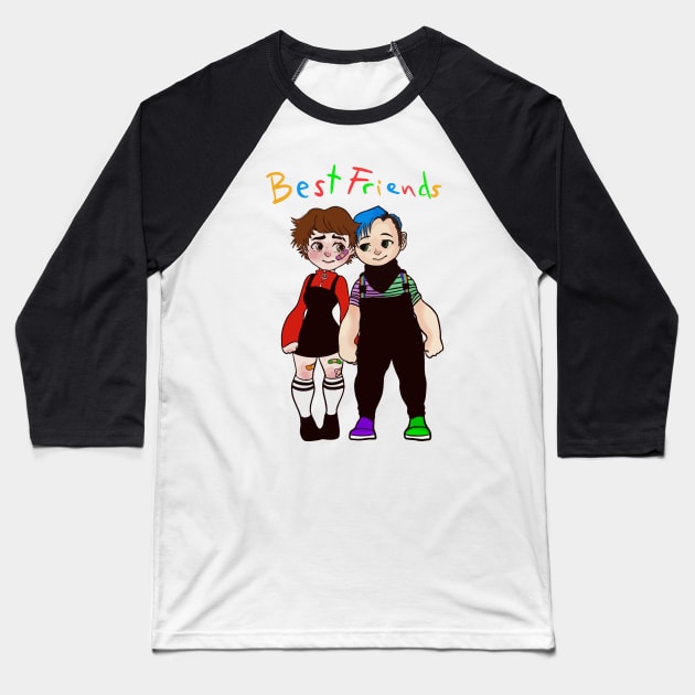 Best friends Baseball T-Shirt by mizoneroberto